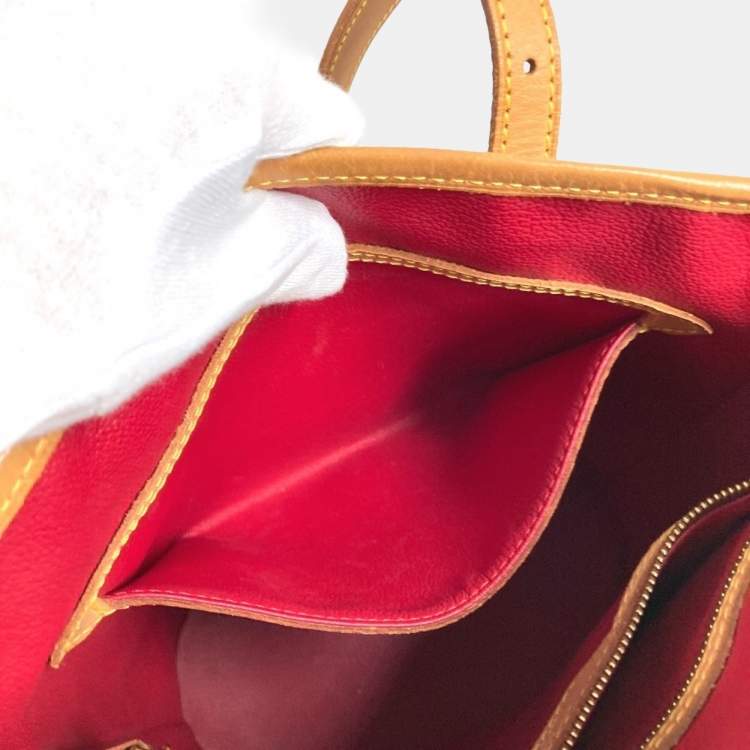 Pre Owned Louis Vuitton Monogram Cherry Bucket Pm Canvas Design Brown.