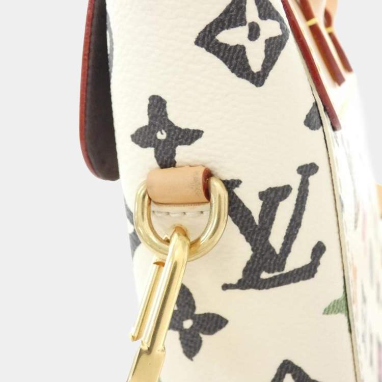 Pre Owned Louis Vuitton Multicolor, White Monogram Craggy Nano Steamer Shoulder Bag