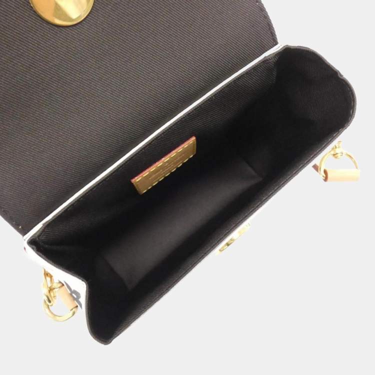 Pre Owned Louis Vuitton Multicolor, White Monogram Craggy Nano Steamer Shoulder Bag