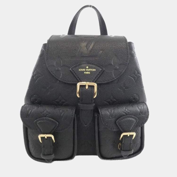 Pre Owned Louis Vuitton Black Monogram Empreinte Backup Backpack