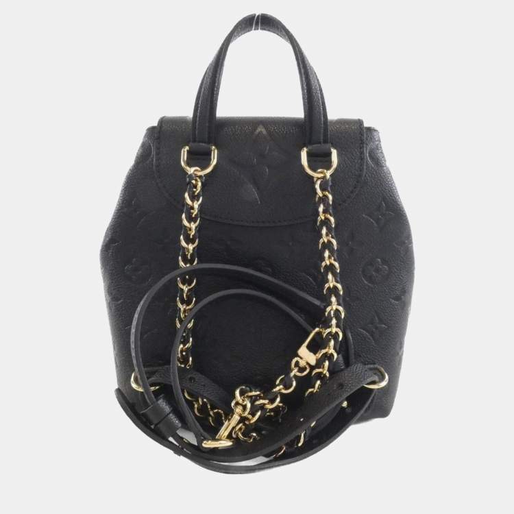 Pre Owned Louis Vuitton Black Monogram Empreinte Backup Backpack
