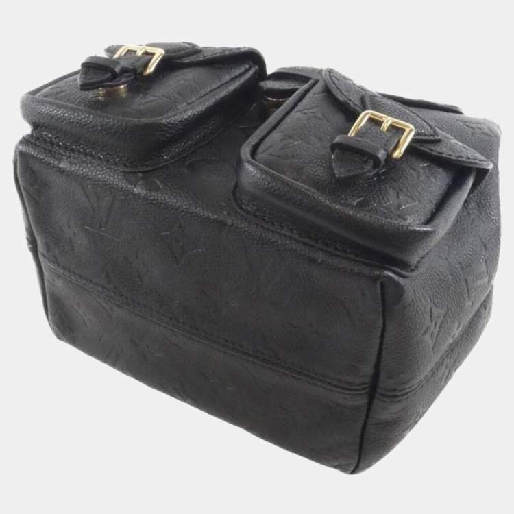Pre Owned Louis Vuitton Black Monogram Empreinte Backup Backpack