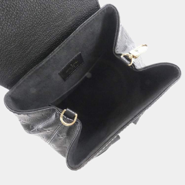 Pre Owned Louis Vuitton Black Monogram Empreinte Backup Backpack