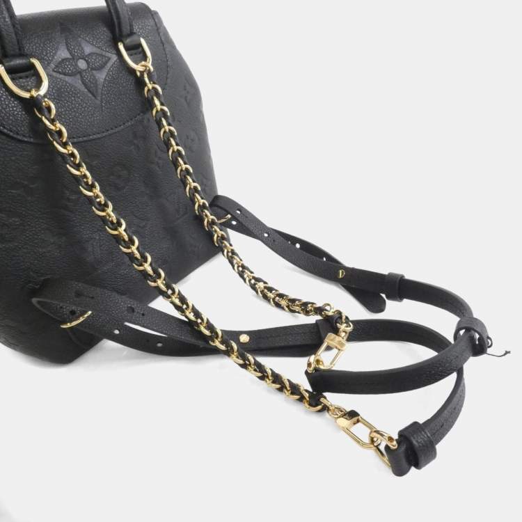 Pre Owned Louis Vuitton Black Monogram Empreinte Backup Backpack