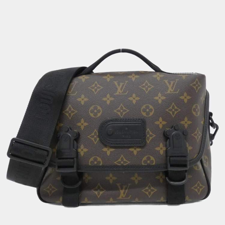 Pre Owned Louis Vuitton Brown Monogram Macassar Lv Trail Messenger Shoulder Bag