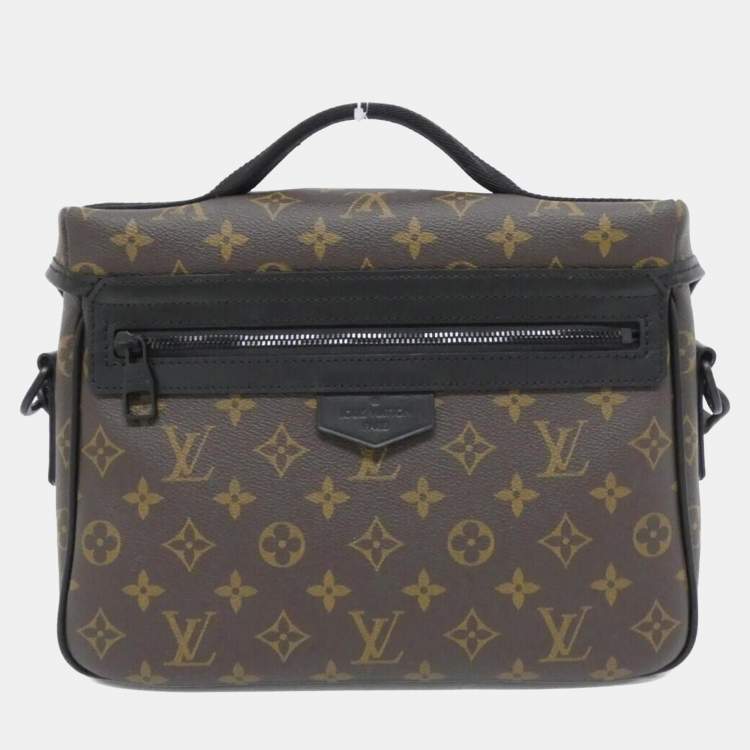 Pre Owned Louis Vuitton Brown Monogram Macassar Lv Trail Messenger Shoulder Bag