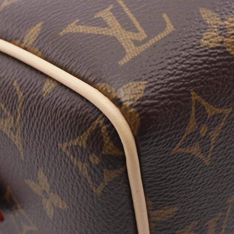 Pre Owned Louis Vuitton Speedy Bandouliere 20 Handbag Coated Canvas And Leather Monogram Brown
