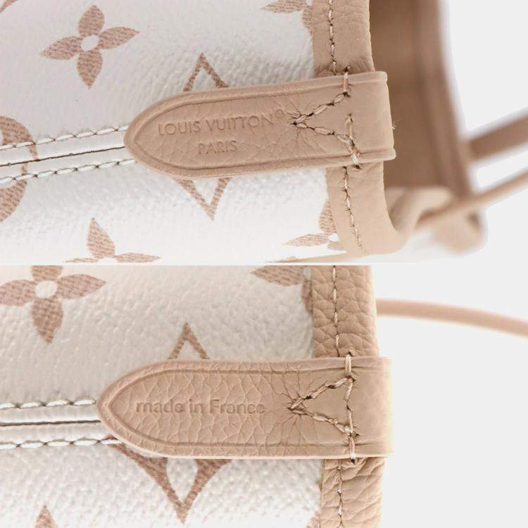 Pre Owned Louis Vuitton Neverfull Inside Out Mm Tote Bag In Monogram Dune Leather With Hazelnut Pattern