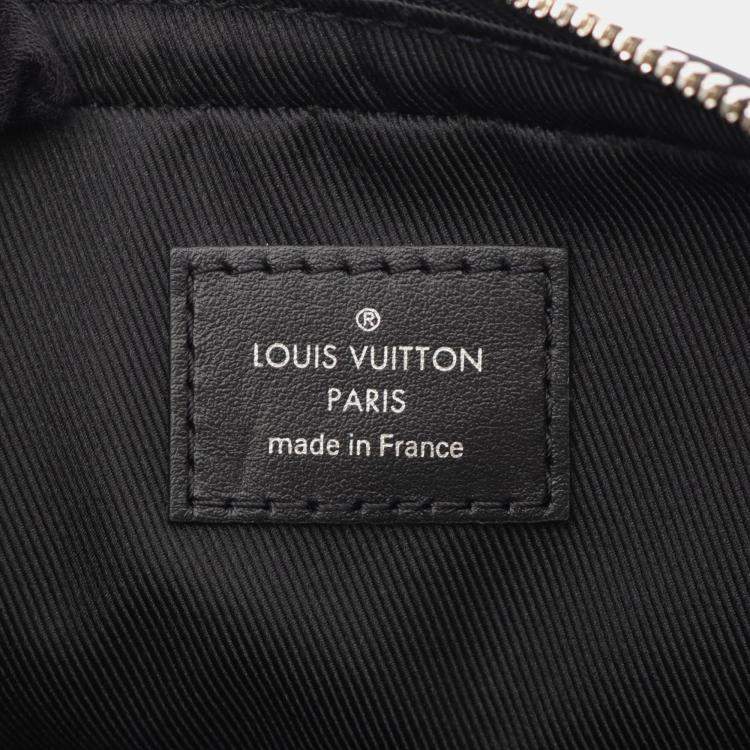 Pre Owned Louis Vuitton Trio Messenger Shoulder Bag In Coated Canvas And Leather Black
