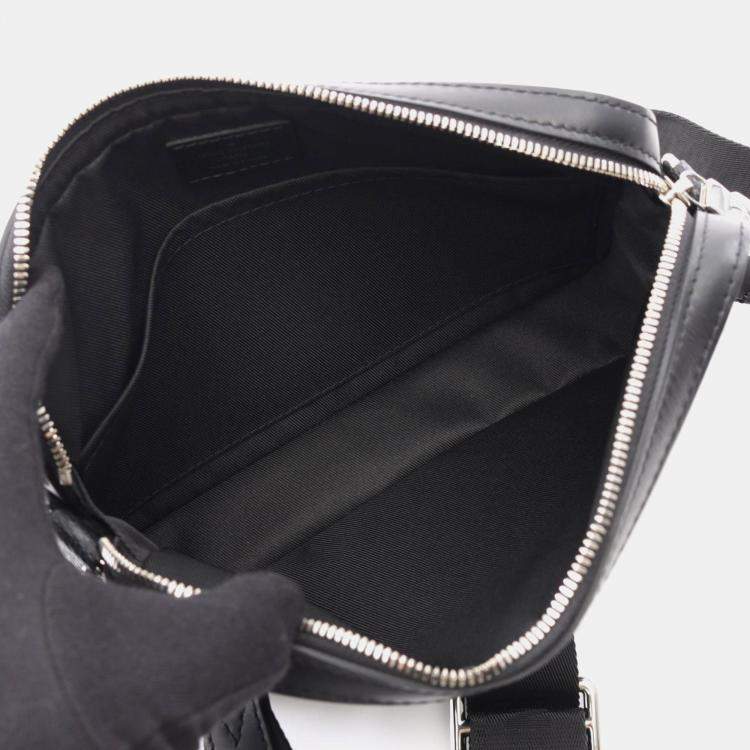 Pre Owned Louis Vuitton Trio Messenger Shoulder Bag In Coated Canvas And Leather Black