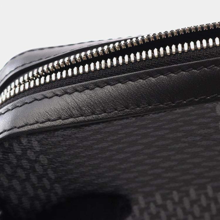 Pre Owned Louis Vuitton Trio Messenger Shoulder Bag In Coated Canvas And Leather Black