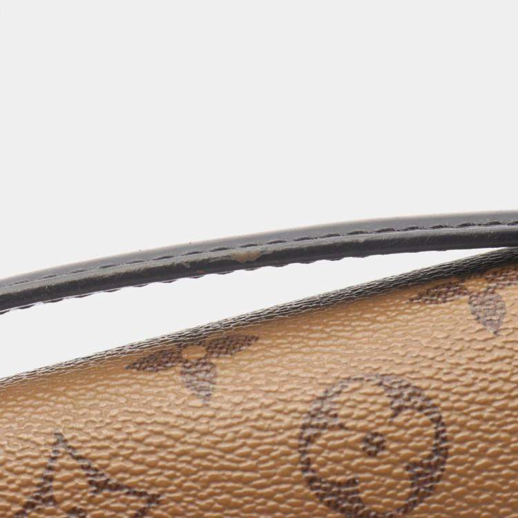 Pre Owned Louis Vuitton Metis Mm Pochette Handbag Coated Canvas And Leather Monogram Reverse Brown Black