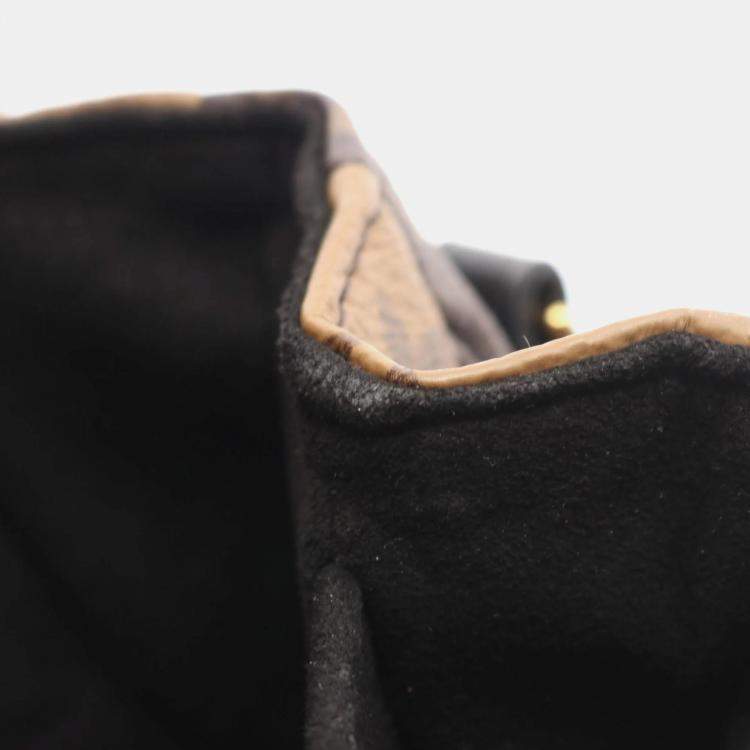 Pre Owned Louis Vuitton Metis Mm Pochette Handbag Coated Canvas And Leather Monogram Reverse Brown Black