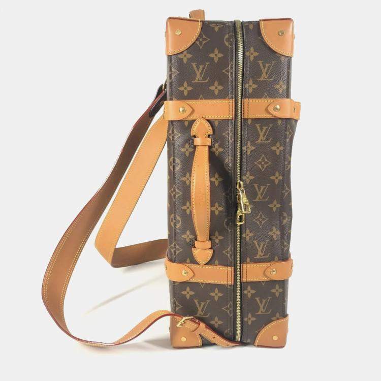 Pre Owned Louis Vuitton Monogram Soft Trunk Backpack Mm Bag Box Canvas Brown