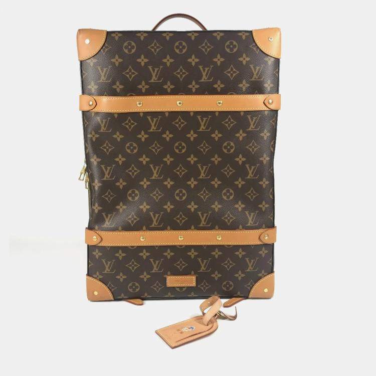 Pre Owned Louis Vuitton Monogram Soft Trunk Backpack Mm Bag Box Canvas Brown