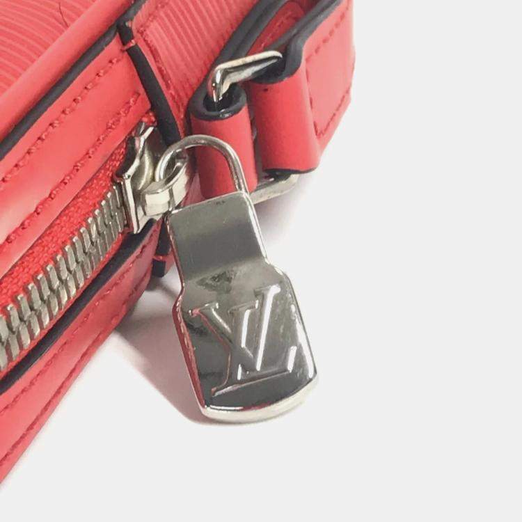 Pre Owned Louis Vuitton Epi Supreme Collaboration Danube Ppm Bag Crossbody Pochette Shoulder Leather Red