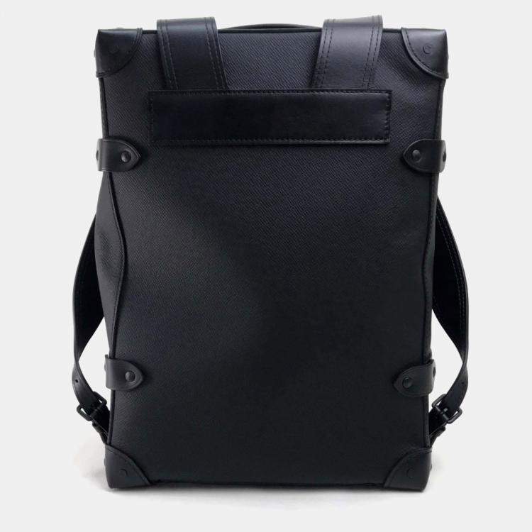 Pre Owned Louis Vuitton Taiga Rainbow Soft Trunk Backpack Pm Leather Black