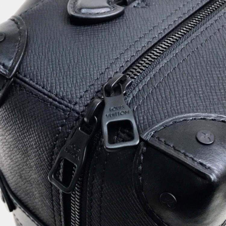 Pre Owned Louis Vuitton Taiga Rainbow Soft Trunk Backpack Pm Leather Black