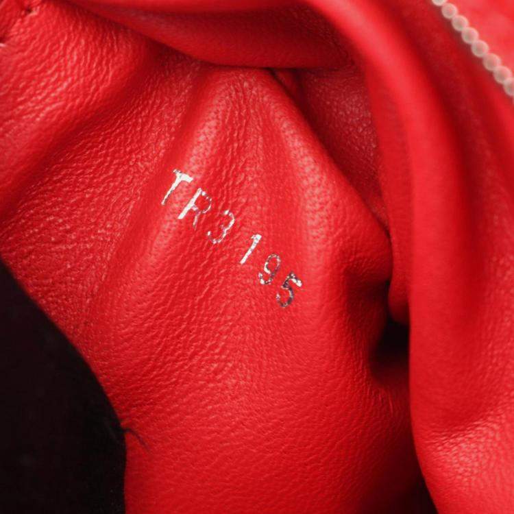 Pre Owned Louis Vuitton Capucines Bb Ruby Handbag Leather Red