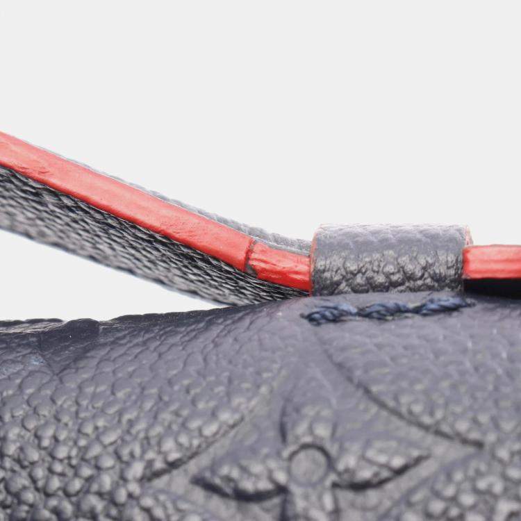 Pre Owned Louis Vuitton Metis Pochette Handbag In Monogram Empreinte Leather Navy Blue