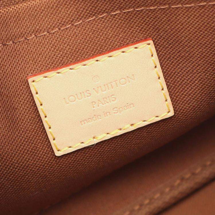 Pre Owned Louis Vuitton Multi Pochette Accessoires Monogram Khaki Shoulder Bag Coated Canvas And Leather Brown Khaki