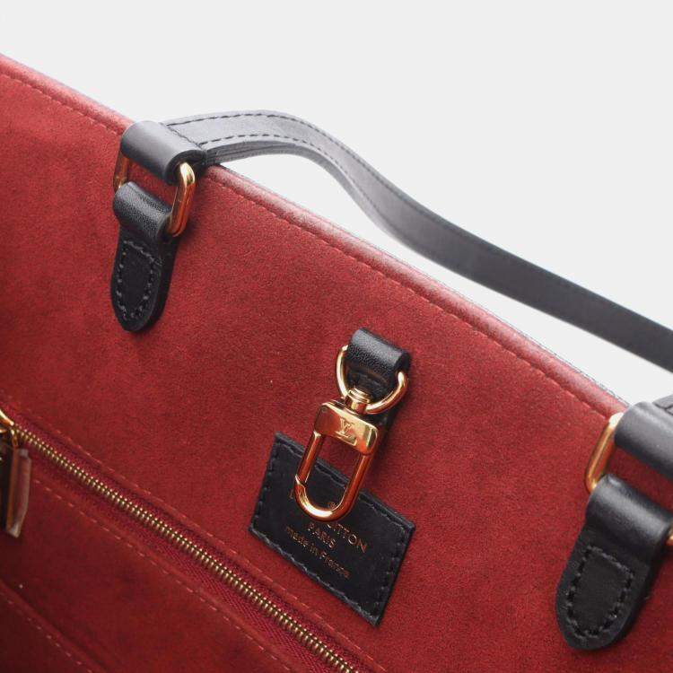 Pre Owned Louis Vuitton On The Go Mm Two-Tone Tote Bag In Monogram Empreinte Grained Leather Black And Beige