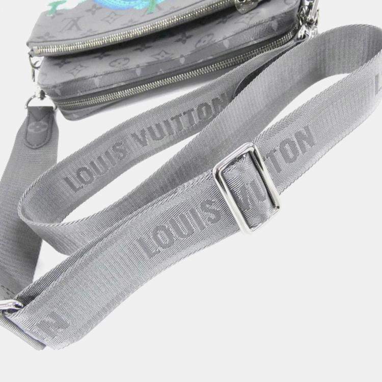 Pre Owned Louis Vuitton Monogram Eclipse Reverse Lv X Yk Trio Messenger Shoulder Bag
