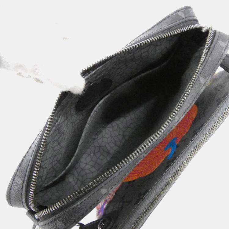 Pre Owned Louis Vuitton Monogram Eclipse Reverse Lv X Yk Trio Messenger Shoulder Bag