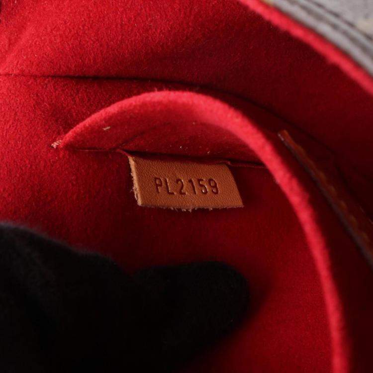 Pre Owned Louis Vuitton Tan Blanc Shoulder Bag Coated Canvas And Leather Monogram Brown