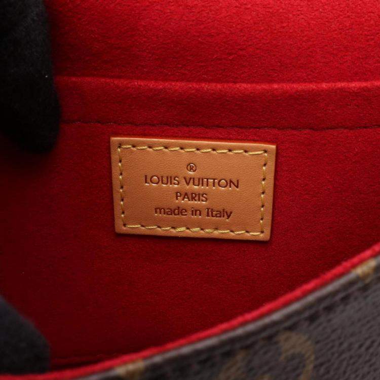 Pre Owned Louis Vuitton Tan Blanc Shoulder Bag Coated Canvas And Leather Monogram Brown