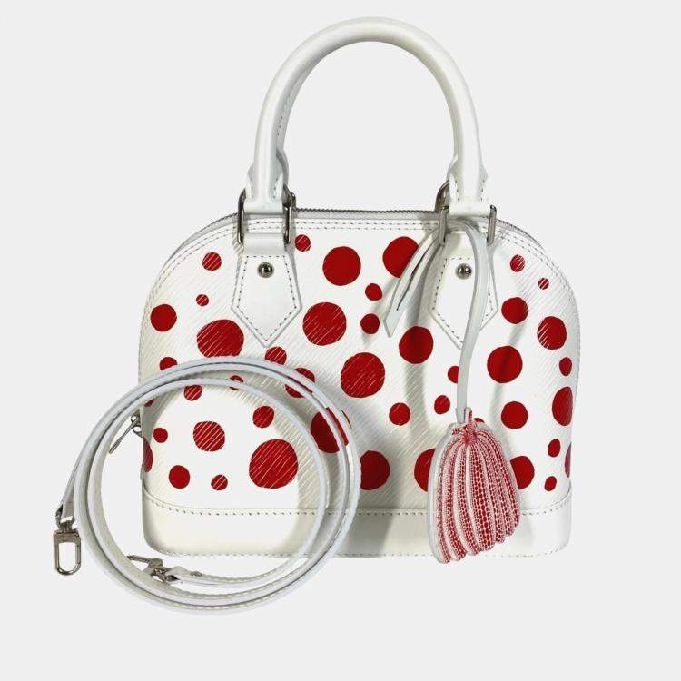 Pre Owned Louis Vuitton Epi Leather Alma Bb Crossbody Handbag Leather White