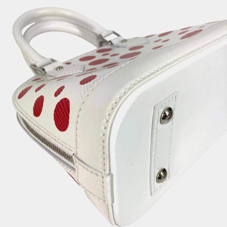 Pre Owned Louis Vuitton Epi Leather Alma Bb Crossbody Handbag Leather White