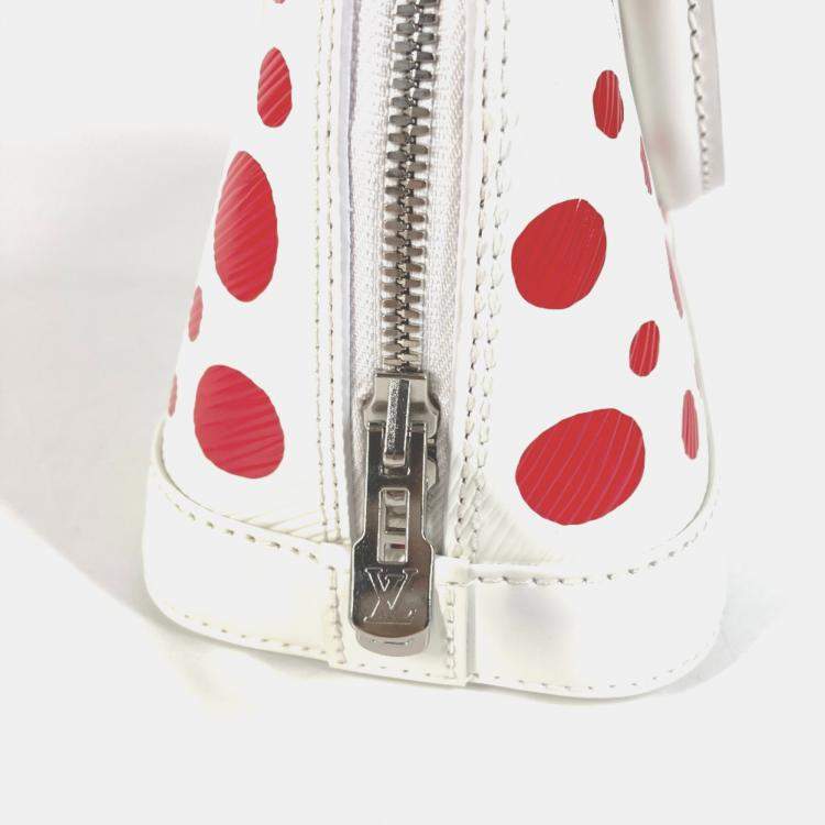 Pre Owned Louis Vuitton Epi Leather Alma Bb Crossbody Handbag Leather White