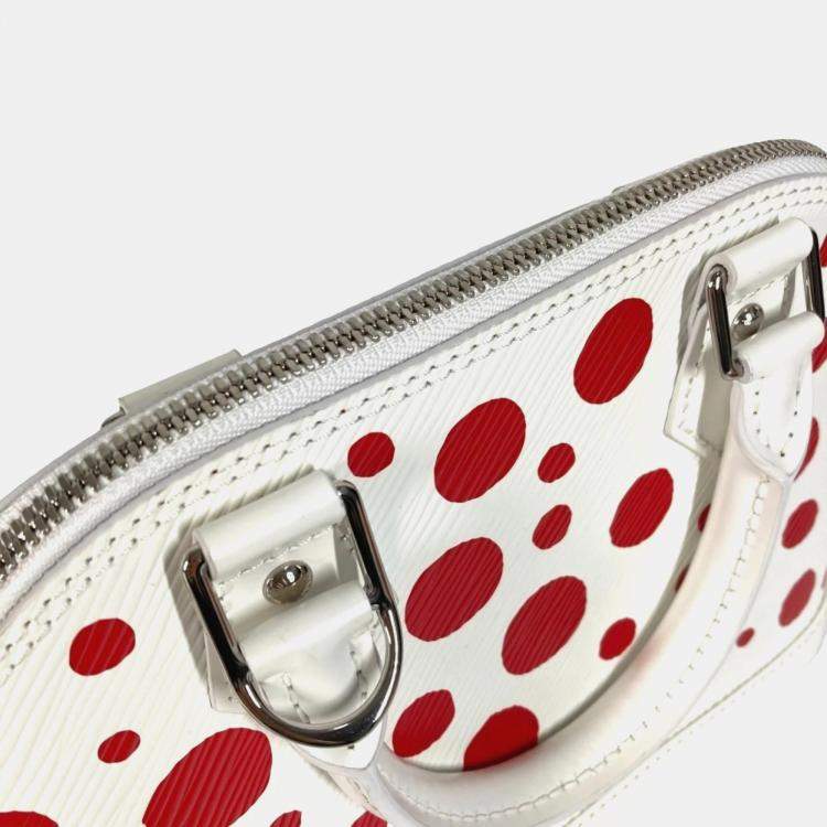 Pre Owned Louis Vuitton Epi Leather Alma Bb Crossbody Handbag Leather White