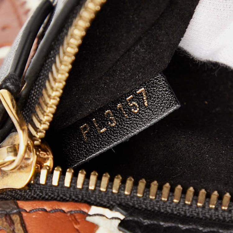 Pre Owned Louis Vuitton Monogram Reverse Pochette Metis Mm Handbag Brown/Black Leather