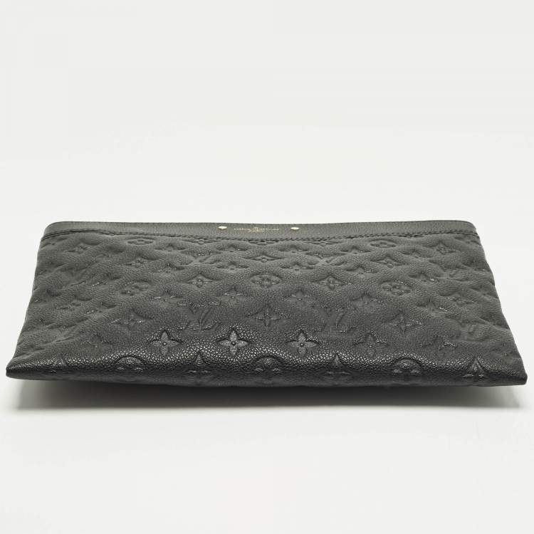 Pre Owned Louis Vuitton Daily Black Monogram Empreinte Leather Pouch