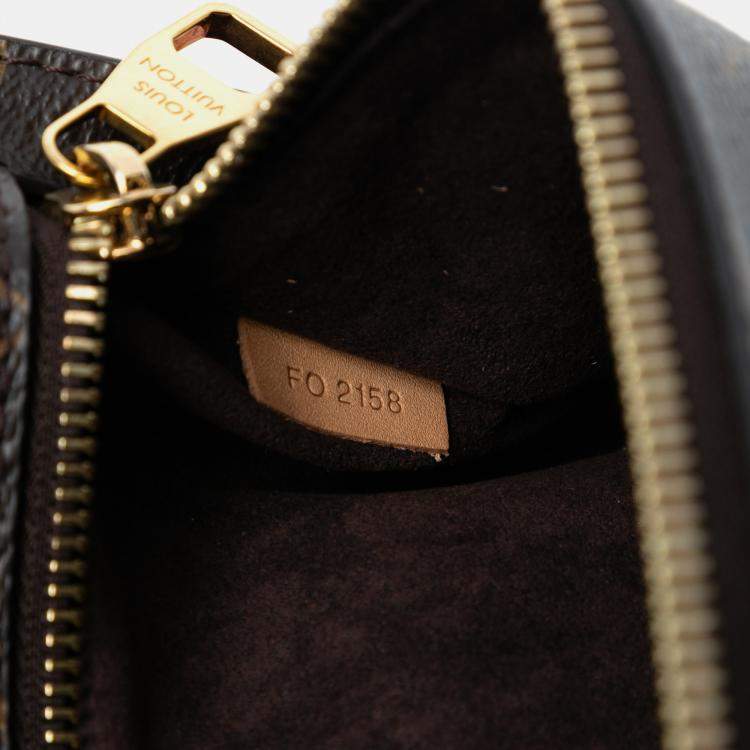 Pre Owned Louis Vuitton Brown Monogram Pochette Metis