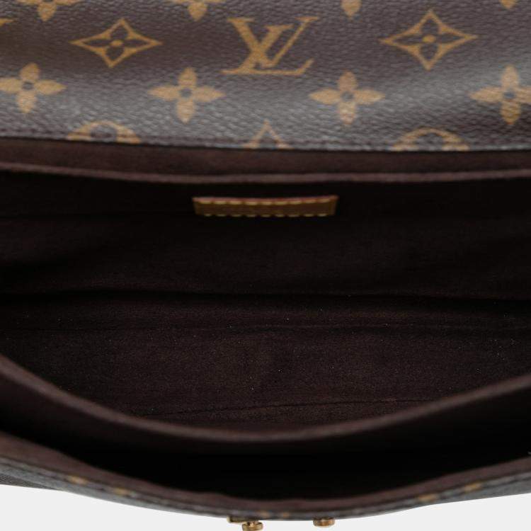 Pre Owned Louis Vuitton Brown Monogram Pochette Metis