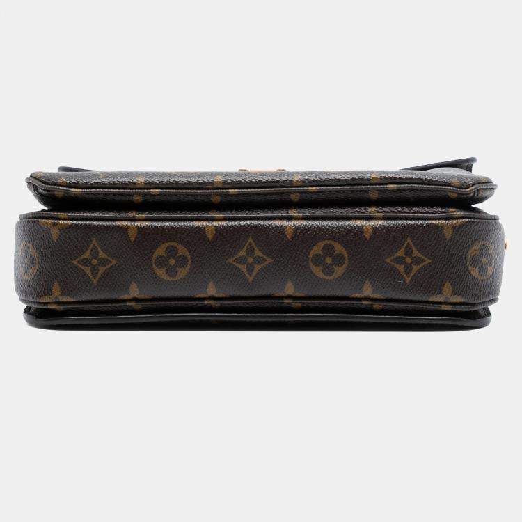 Pre Owned Louis Vuitton Brown Monogram Pochette Metis