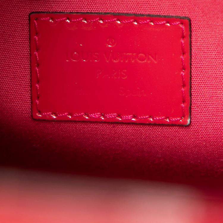 Pre Owned Louis Vuitton Red Monogram Vernis Montaigne BB