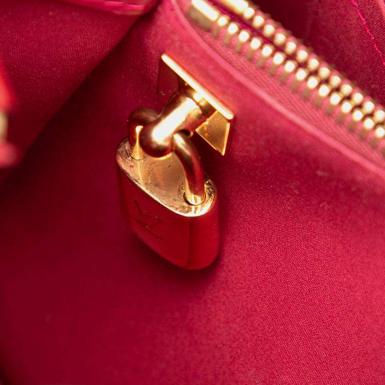 Pre Owned Louis Vuitton Red Monogram Vernis Montaigne BB