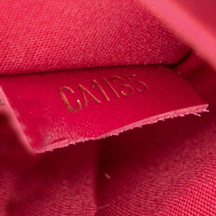 Pre Owned Louis Vuitton Red Monogram Vernis Montaigne BB