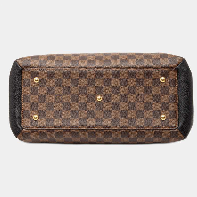 Pre Owned Louis Vuitton Black Brown Damier Ebene Normandy