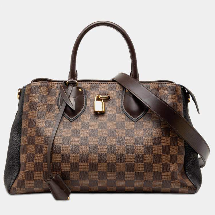 Pre Owned Louis Vuitton Black Brown Damier Ebene Normandy