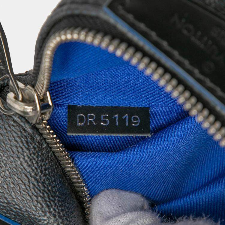 Pre Owned Louis Vuitton Black Limited Edition Damier Graphite Logo Rainbow Josh Backpack