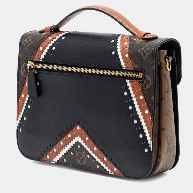 Pre Owned Louis Vuitton Brown Monogram Brogue Pochette Metis