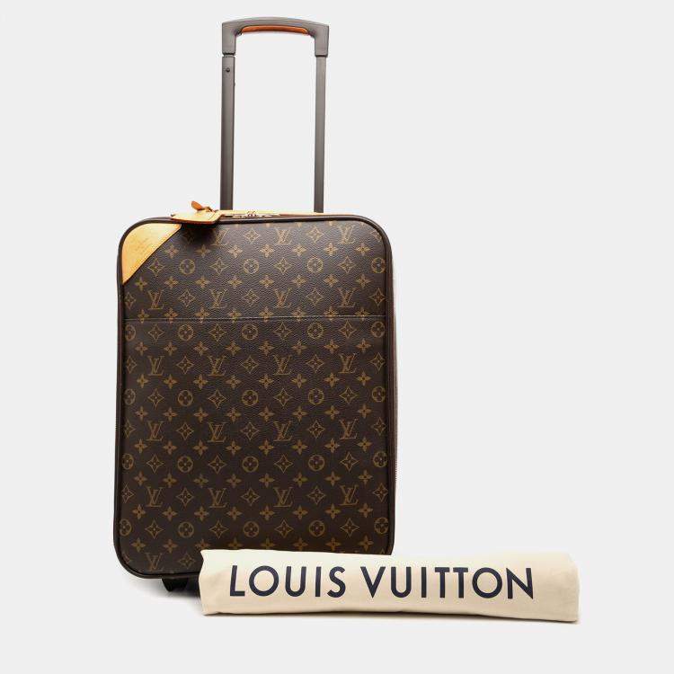 Pre Owned Louis Vuitton Brown Monogram Pegase 45
