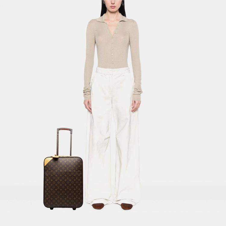 Pre Owned Louis Vuitton Brown Monogram Pegase 45