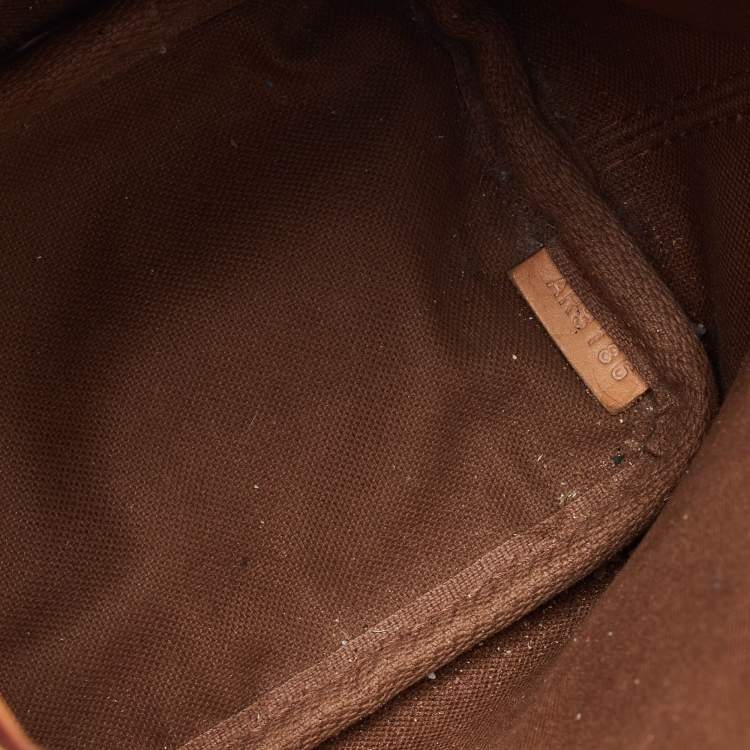 Pre Owned Louis Vuitton Noe Nano Brown Monogram Canvas and Leather Bucket Bag