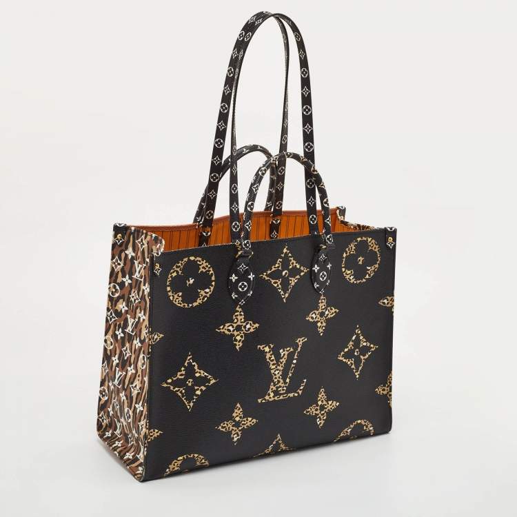 Pre Owned Louis Vuitton Jungle Onthego GM Jungle Giant Monogram Canvas Tote